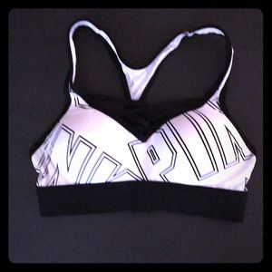 VS pink white logo Ultimate push up bra XS